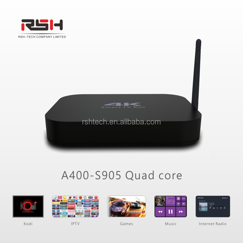 4 K Android tv box S905 S905 Inteligente OTT TV box Kodi completo cargado de streaming media player IPTV set top caja