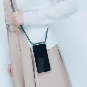 여성 남성 세련된 휴대 전화 케이스 긴 스트랩 안티 드롭 보호 전화 커버 아이폰 Xs 맥스 케이스 크로스 바디