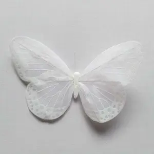 2019 New Arrival stunning design white organza butterflies for spring weddings