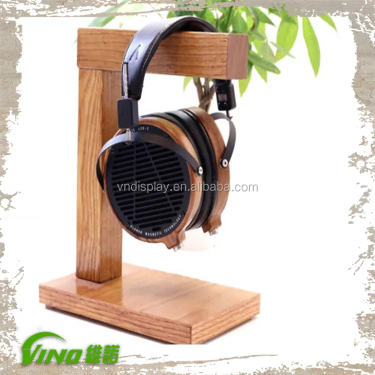 Auricolare di Legno su ordinazione Del Basamento, Supporto Della Cuffia, Cuffia Display