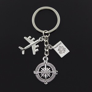 Llavero con Brújula Mundial de Viaje, Porta Pasaporte Metálico con Inspiraciones de Joyería para Amantes de los Viajes, Accesorios DIY, Regalo para Viajeros - Product Image 2