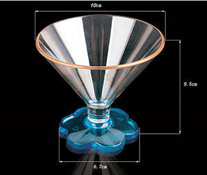 Champagne Plastic Goblet Glass Raymond transparent Customization Personalized - Product Image 3
