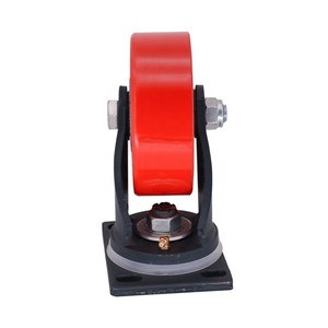 Industrielle Müllcontainer-Räder für unwegsames Gelände, wasserdicht, umweltfreundlich, <span class=keywords><strong>PU</strong></span>, Schwerlast mit Feststellbremse, 100mm - Product Image 3