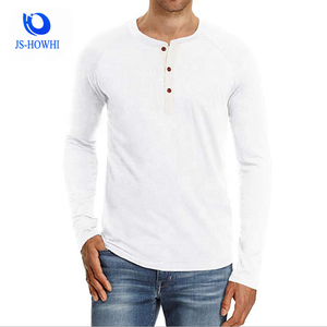 Los hombres Casual Slim Fit Henley de <span class=keywords><strong>manga</strong></span> <span class=keywords><strong>larga</strong></span> Camisetas de camisas de algodón <span class=keywords><strong>con</strong></span> tres <span class=keywords><strong>botones</strong></span> - Product Image 4