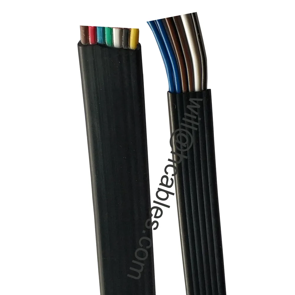 PVC 7X0.75/ 0.5/1.0mm2フレキシブルフラットリボンワイヤー電源ケーブル