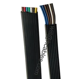 PVC 7X0.75/0.5/1.0mm2 Esnek Düz şerit tel Güç Kablosu