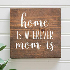 El hogar es donde mamá es <span class=keywords><strong>de</strong></span> madera rústico signo - Product Image 4