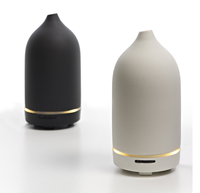 Diffuseur d'huiles essentielles ultrasonique en céramique électrique Aroma, noir, céramique