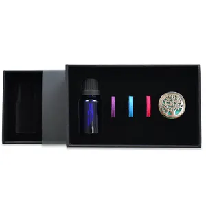 Essential oil set packing box, car clip diffuser sets with essential oil paper gift box set