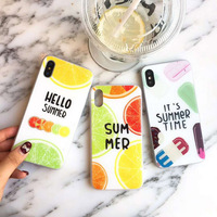 Coque de protection pour téléphone portable, nouveau design, style frais, étui d'été pour iPhone 6, 7, 8 plus, X,