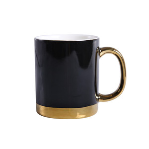 P59 style personnalisé noir rose couleur bord doré en céramique ins <span class=keywords><strong>tasse</strong></span> à café lait <span class=keywords><strong>couple</strong></span> tasses avec bord doré - Product Image 2
