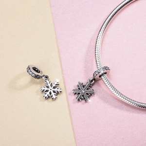 Bracelet en argent sterling 925 pour femme, pendentif style flocons de neige, mignon - Product Image 4