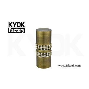 KYOK jardín DecorFinials par <span class=keywords><strong>de</strong></span> 24 pulgadas bola <span class=keywords><strong>de</strong></span> cristal final <span class=keywords><strong>de</strong></span> barras <span class=keywords><strong>de</strong></span> cortina <span class=keywords><strong>de</strong></span> latón <span class=keywords><strong>de</strong></span> cerámica techo <span class=keywords><strong>remates</strong></span> H520 - Product Image 5