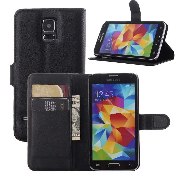 Para Samsung Galaxy S5 caso para Samsung S5 NEO Galaxy S5 NEO Flip de cuero de la PU de protección de silicona magnético caso cubierta del teléfono