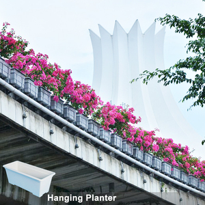 <span class=keywords><strong>Jardinera</strong></span> Rectangular <span class=keywords><strong>Blanca</strong></span> para Flores, para Balcón, Jardín Vertical - Product Image 5