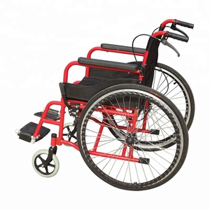 Silla de Ruedas Plegable Autopropulsada Manual Estándar para Adultos con Marco de Acero Ligero con Recubrimiento en Polvo - Product Image 1