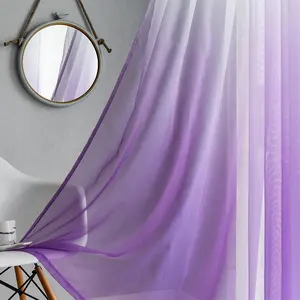 Best Selling Curtains For The Living Room Ready Made European Germany Window Sheer Curtains Gradient Tulle Curtain