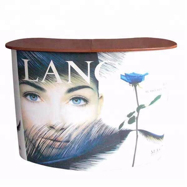 Индивидуальный Печатный выставочный выдвижной счетчик, рекламный стол