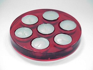 ที่ใส่เทียนชาพลาสติกสีเขียวโปร่งแสงทรงกลม 7 ชิ้น สำหรับตกแต่งบ้าน - Product Image 2