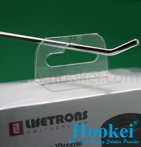 Crochet Euro en plastique PET Application automatique Onglets pour col de bouteille avec adhésif - Product Image 4