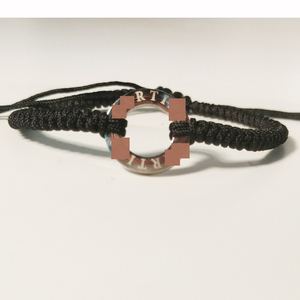 Braccialetto con rondella personalizzata per tessitura alla moda Love Intention <span class=keywords><strong>Motto</strong></span> Your Word bracciale personalizzato con rondella rotonda - Product Image 4