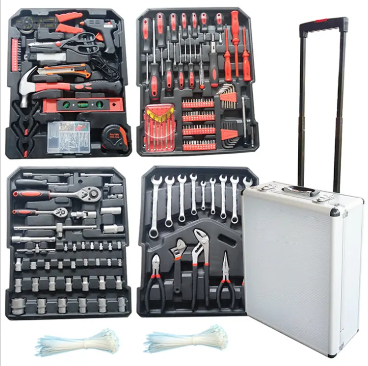 616 In 1 Universal Box Professional Car Combo Cabinet with Hand China Socket Repare Wrench Hand Tool Set