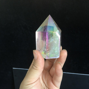 Tháp Thạch Anh Mạ Điện Tùy Chỉnh Điểm Tinh Thể Thạch Anh Trong Suốt Thiên Thần Hào Quang - Product Image 4