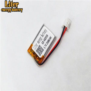 Stecker 2,0-2 P 402030 200 mah 3,7 v Wiederaufladbare lipo batterie solar li ionen polymer lithium-batterie mit PCM - Product Image 1