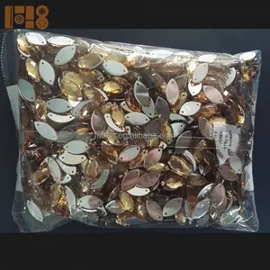 आँखों का आकार 9*18mm Flatback स्पष्ट एक्रिलिक पत्थरों Rhinestones