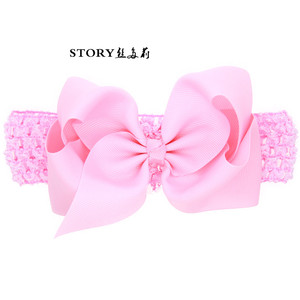 Bébé Garçon Enfants Toddler 4.5 pouces Grand <span class=keywords><strong>Jojo</strong></span> Siwa Ruban Cheer Pinwheel Arc Crochet Bandeau - Product Image 4