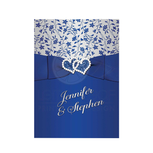 Tarjeta de invitación de boda coreana, bonito azul real, muy Popular - Product Image 1