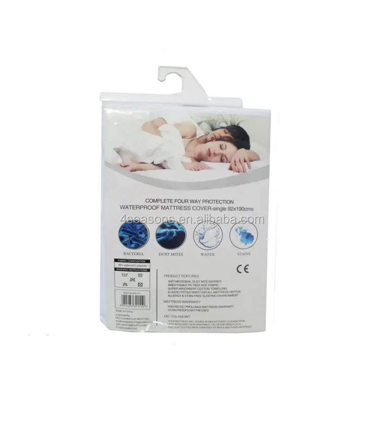 Wasserdichter Bettwanzen sicherer Matratzen bezug mit Reiß verschluss Matratzen schoner