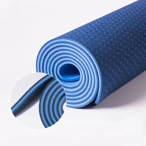 Fábrica de alta qualidade TPE Yoga Mat Private Label Fitness Mat Fabricante antiderrapante OEM Custom Impresso Mat