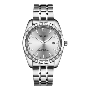 Montre à quartz de luxe WLISTH, modèle explosif, avec diamants, pour couple, bracelet en acier inoxydable, miroir croisé, pour affaires - Product Image 4
