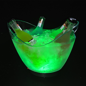 Meilleur Moins Cher <span class=keywords><strong>4L</strong></span> Usine Clair Rechargeable Bar Boissons Boîte Seau À Glace Led Lumineux - Product Image 4