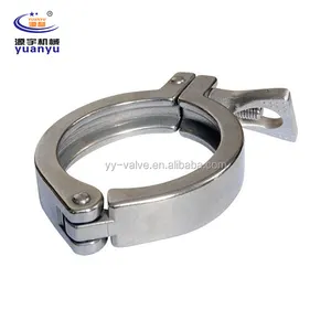 Sanitary stainless steel SS201 SS202 SS304 SS316L tunggal pin tugas berat clamp pipa penjepit