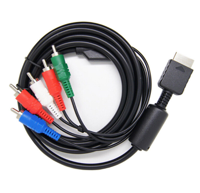 1.8m RCA AV Audio Video Component Composite Cable for PS1 PS2 PS3
