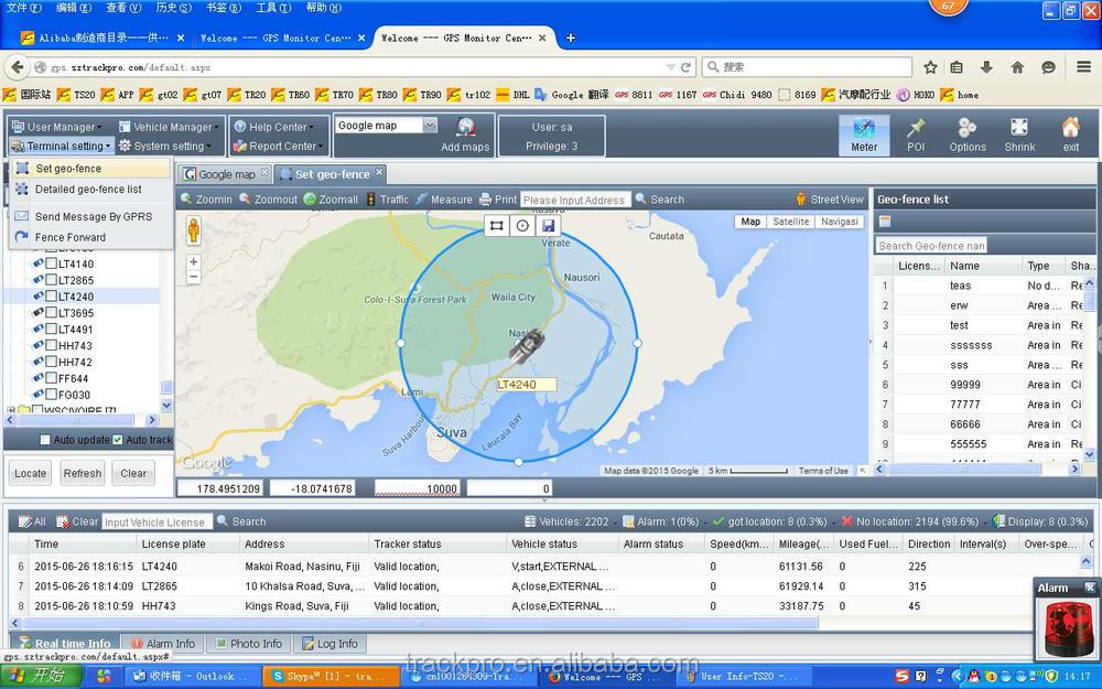 Gps logiciel de suivi avec open source code et android/ios/iphone app soutien sinotrack, topten, meitrack, queclink, coban