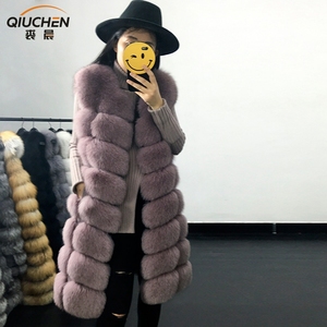 <span class=keywords><strong>Fantastique</strong></span> Mode L'ensemble de fourrure belle fille perle blanc fourrure de <span class=keywords><strong>renard</strong></span> sans manches gilet - Product Image 5