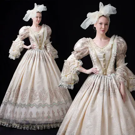 Ecoparty High-end Gericht Rokoko Barock Antoinette Ball Kleider 18th Century Renaissance Historische Kleid Kleid für Frauen