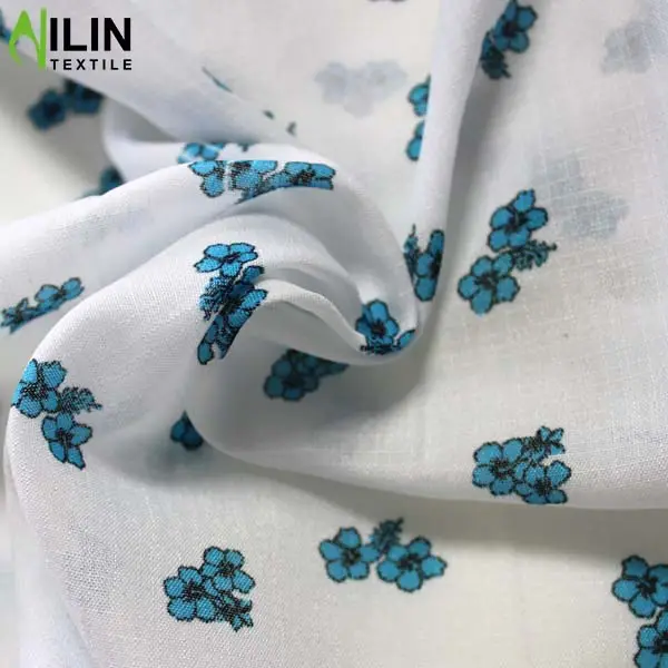 Gewebtes bedrucktes Gitter leinen aus 100% Polyester für Kleider/T-Shirts/Pyjamas