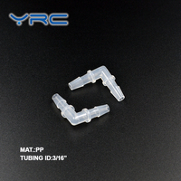 Raccords de tuyauterie en plastique en forme de L à 90 degrés mini 1/4 pouce