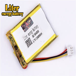 Plugue 2.5-3 P baterias de polímero de lítio 504050 3.7 V 1500 mah Li-polímero bateria bateria lipo com fio de chumbo - Product Image 3