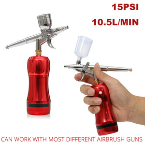 Akülü taşınabilir hava fırça mini ucuz elektrikli airbrush makyaj kalemi tabancası kompresör seti kiti ekipmanları makinesi airbrush kompresörü