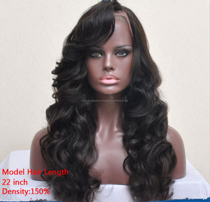 LM pelo ondulado pelo humano brasileño glueless pelucas llenas del cordón con <span class=keywords><strong>el</strong></span> pelo del bebé para las mujeres negras - Product Image 2