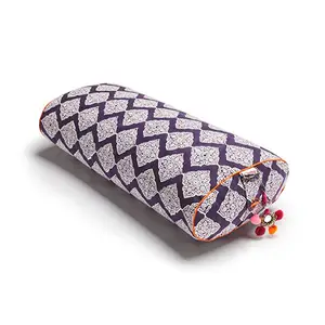 Federa per cuscino per Yoga ovale Chattra Plum Jali per divano 45*45 Cm stile semplice non tessuto per adulti popolari, fibra Pp di colore semplice