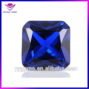 Forma cuadrada corindón sintético <span class=keywords><strong>zafiro</strong></span> azul de la piedra preciosa para la joyería - Product Image 1