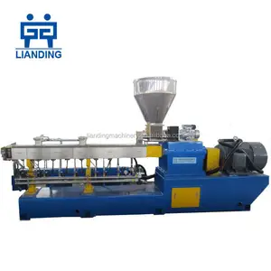 100-200kg/h parallel twin screw extruder pelletizing granulating machine plastic pelletizer for pet flakes