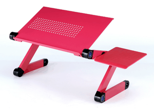 Soporte/Mesa Portátil Ajustable de Aluminio <span class=keywords><strong>para</strong></span> Laptop con Ventilación, Ventiladores <span class=keywords><strong>para</strong></span> CPU y Alfombrilla de Ratón Extra Grande con Montaje Lateral - Product Image 2