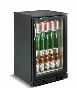 118L Black cool bar koelkast/Dubbele display koelkasten onder teller terug bar bier koeler showcase vriezer